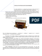 Design of The Low Power Mains Transformer