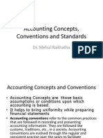 Accounting Concepts, Conventions and Standards