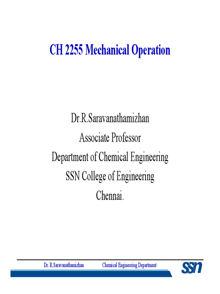 Introduction Mechanical Operation PDF