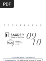 P R O S P E C T U S: Sauder School of Business