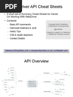 Web Driver Cheat Sheet