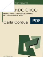 Carla Cordua -El Mundo Etico de Hegel