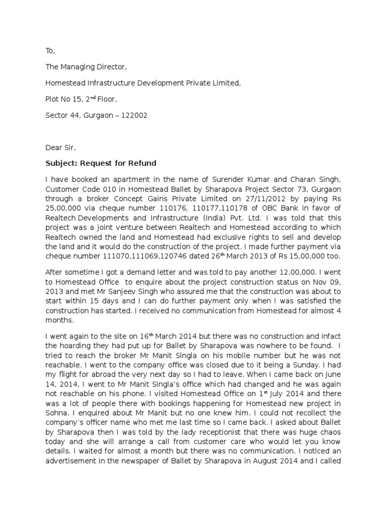 Homestead Refund PDF Business