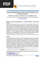 Estudo Da Eletrodeposição de Cobre Em Meio Alcalino