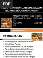 Download KELOMPOK VII - Peran Mikroorganisme Dalam Bidang Industri Pangan by Benny Hermawan SN250470741 doc pdf