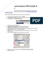 Membuat Koneksi Database PHP MySQL Di Dreamweaver