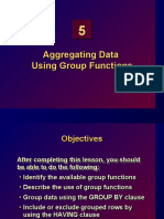 Aggregating Data Using Group Functions