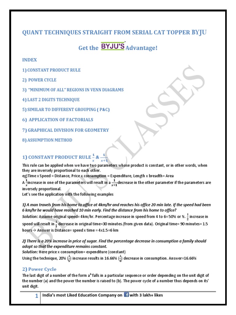 Quant Techniques Straight From Serial Cat Topper Get The Advantage! | PDF