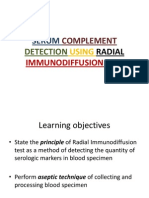 Serum Complement Detection Using Radial Immunodiffusion Test