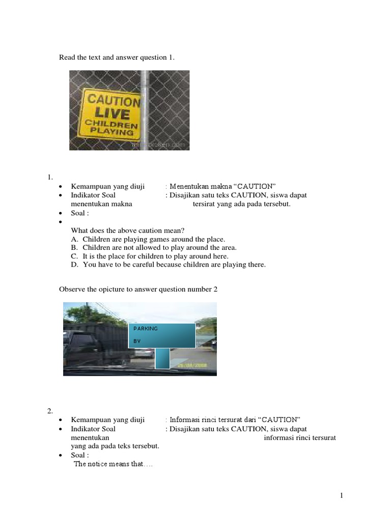 Understanding Signs And Cautions An Analysis Of Texts Assessing
