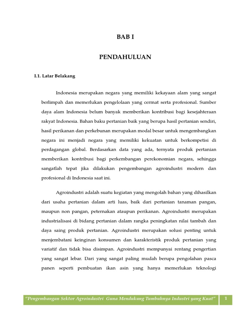 Makalah Agroindustri