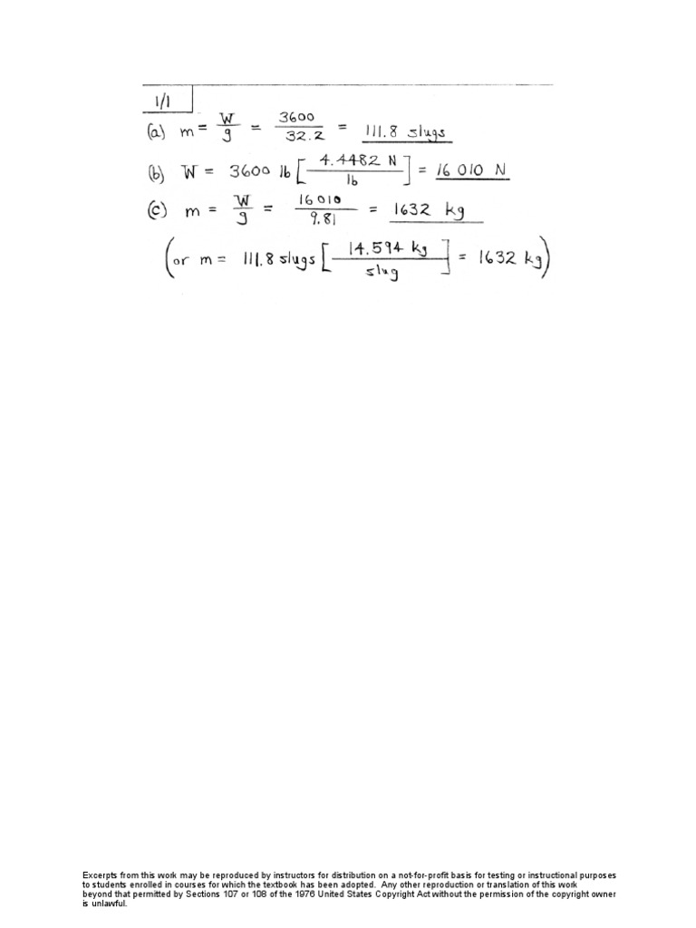 73532899 Dynamics 6th Edition Meriam Kraige Solution Manual Chapter 1 |  Textbook | Copyright