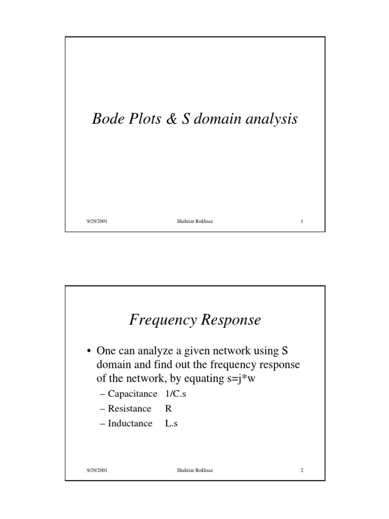 Bode Plots and S-Domain Analysis | PDF | Decibel | Exponential Function