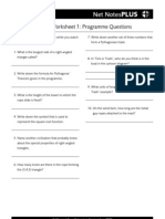 Maths 4 Real Net Notesplus: Programme 6 Worksheet 1: Programme Questions