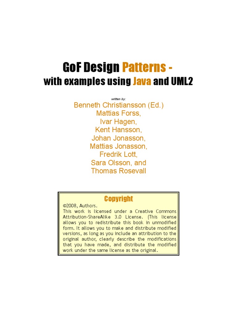 GoF Design Patterns With Examples Using Java | PDF | Class (Computer ...