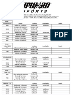 2014-2015 Upward Schedule