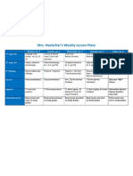 Mrs. Hoelscher's Weekly Lesson Plans