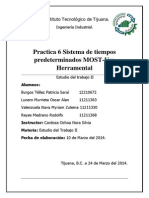 Practica 6 Sistema de Tiempos Predeterminados MOST-Uso Herramental