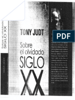 Sobre El Olvidado Siglo XX Introduccion y Postfacio Tony Judt