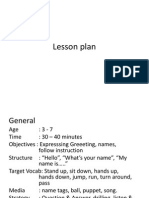 Lesson Plan EYL