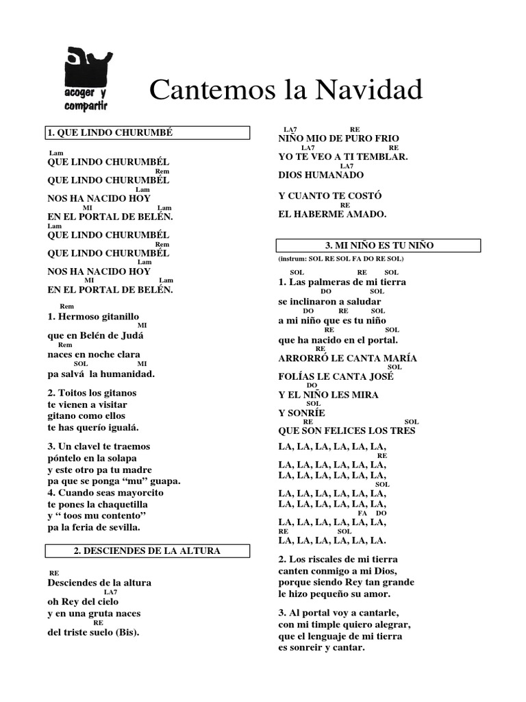 Villancicos Latinoamericanos en PDF | PDF | María, madre de Jesús | Navidad
