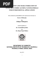 Download FABRICATION AND CHARACTERIZATION OF NOVEL IRON OXIDE ALUMINA NANOMATERIALS FOR ENVIRONMENTAL APPLICATIONS by vlado2905 SN250542440 doc pdf