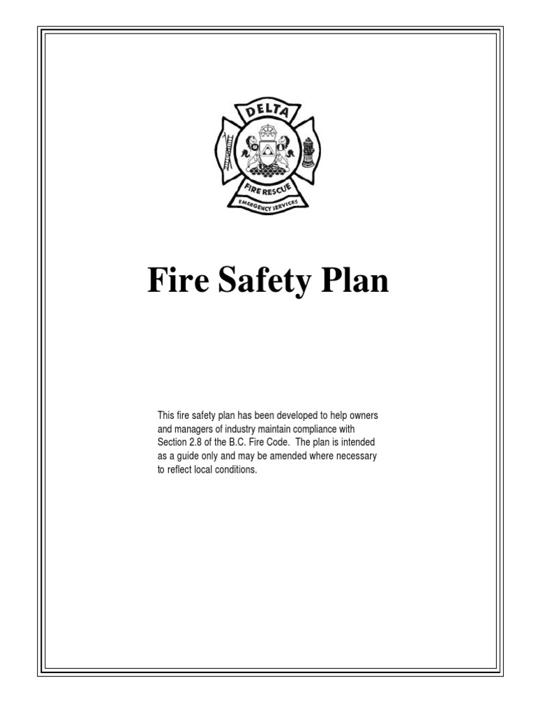 Fire Safety Plan Templatezx PDF Fire Safety Fire Sprinkler System