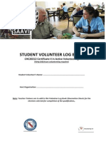 BSHS-2014 - Volunteer Log Book - Cert 11