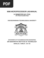 8085 Microprocessor Lab Manual 