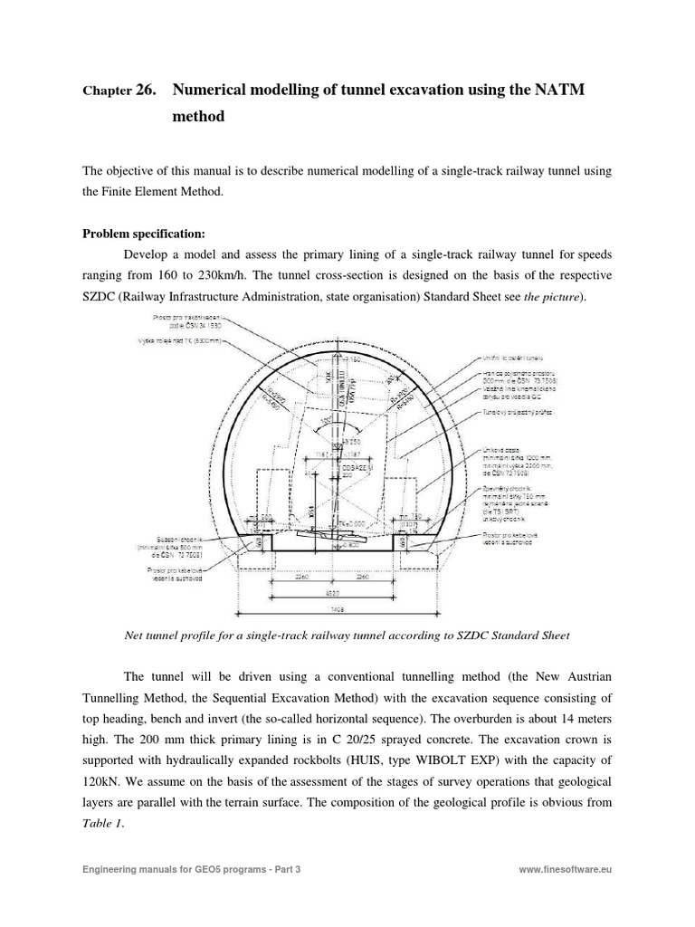 26 Numerical Modelling of Tunnel Excavation Using Natm Method | PDF ...