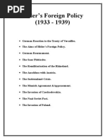 Hitlers Foreign Policy 1933 - 1939