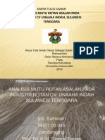 Analisis Mutu Rotan Asalan Pada Industri Rotan CV PDF