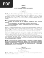 Proiect de Lege Privind Statutul Personalului de Probatiune 17 Septembrie 2014