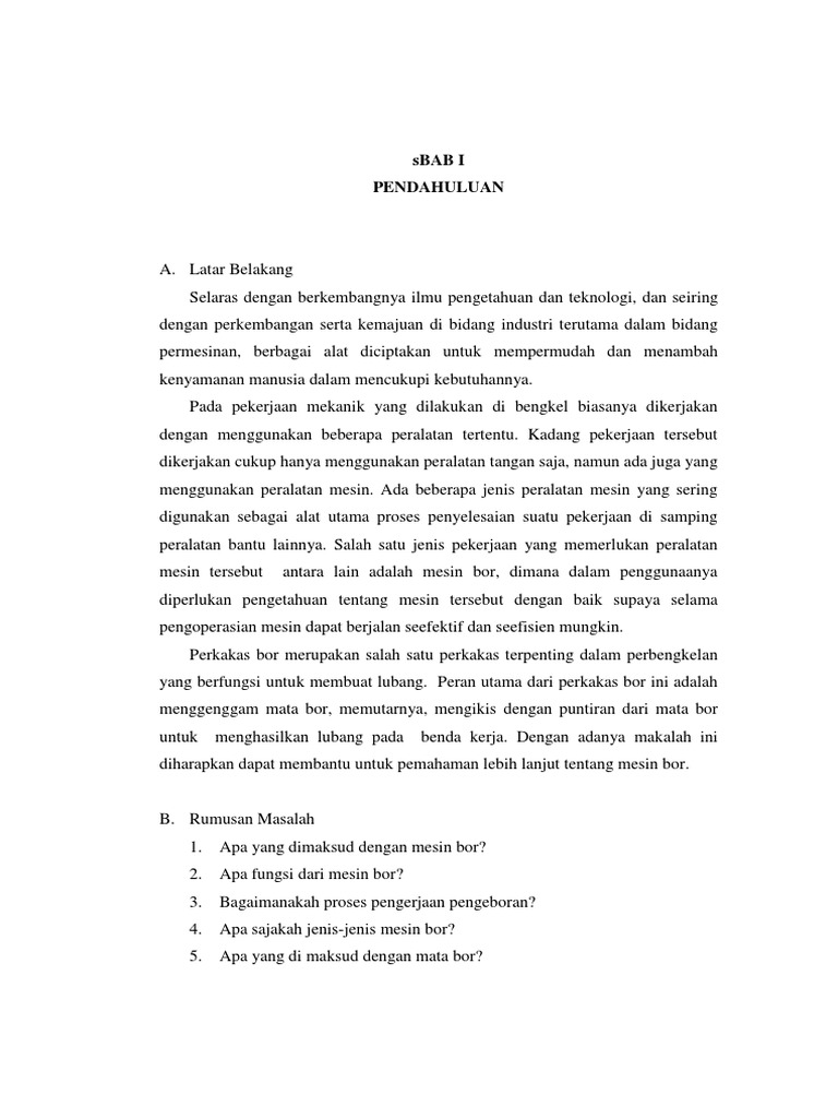 Makalah Mesin Bor PDF