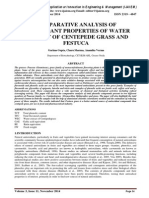 Comparative Analysis of Antioxidant Properties of Water Extract of Centepede Grass and Festuca