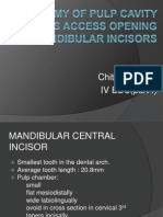 Anatomy of Pulp Cavity and Its Accesrs