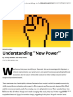 Understanding "New Power": by Jeremy Heimans and Henry Timms