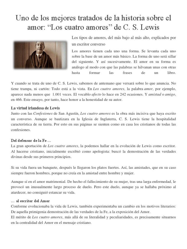 Los 4 Amores | PDF | C. S. Lewis | Destino