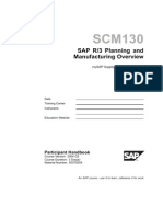 SAP R/3 Planning and Manufacturing Overview: Participant Handbook