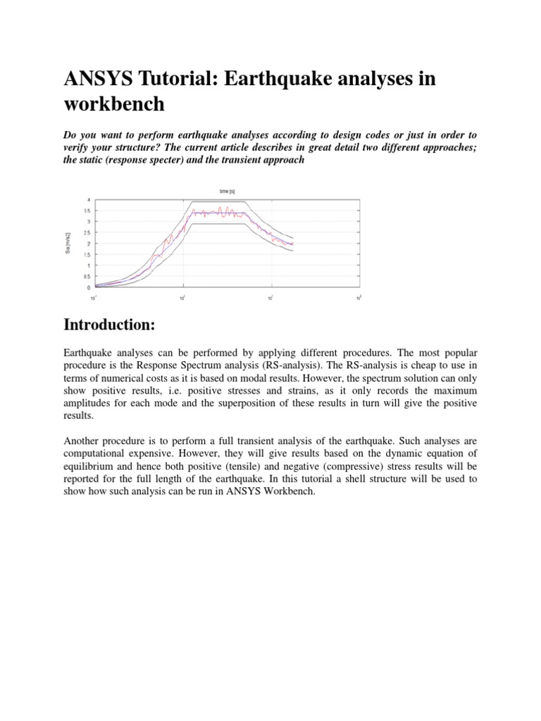 Earthquake Analysis in Ansys | PDF | Normal Mode | Spectral Density