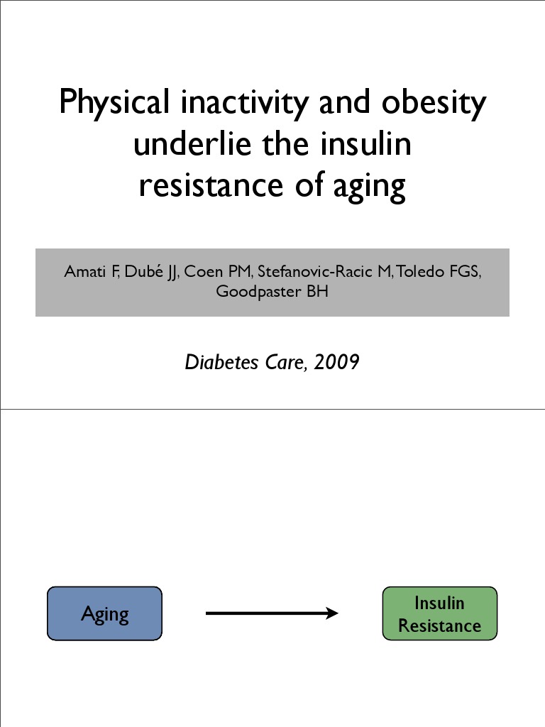 Insulin Resistance: Aging vs. Obesity | PDF | Insulin Resistance ...