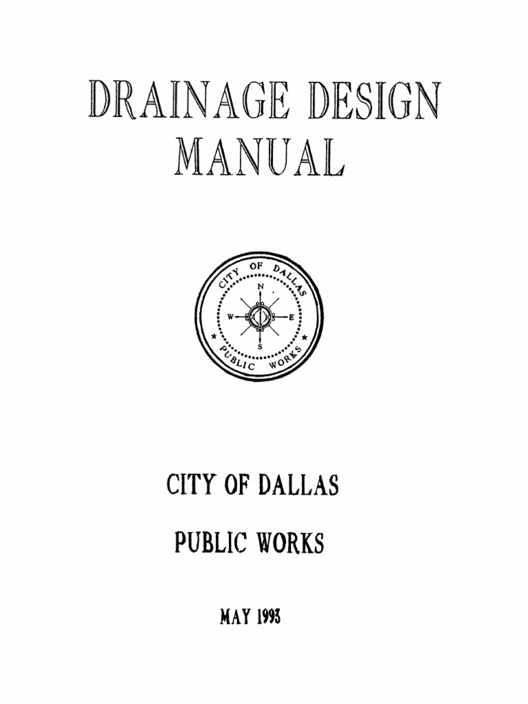 MANUAL - Drainage Design Manual | PDF | Spillway | Storm Drain