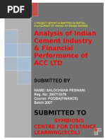 Finance Project On ACC CEMENT