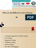 What Are the Different Levels of Testing