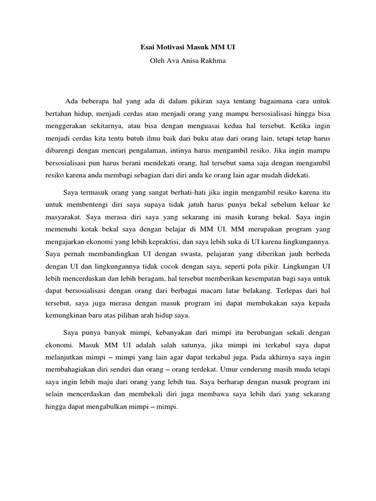 Contoh essay motivasi beasiswa homecare24