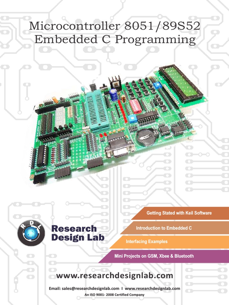 Micro Controller 8051 - 89S52 Embedded C Programming | PDF