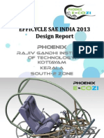 Design Report for the Trike in EFFICYLE 2013 SAE India