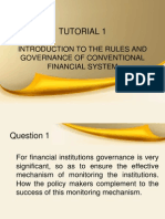 Tutorial 1: Introduction To The Rules and Governance of Conventional Financial System