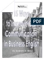 By Andrew D. Miles: 15 Ways To Improve Communication in Business English WWW - Englishforbusiness.es