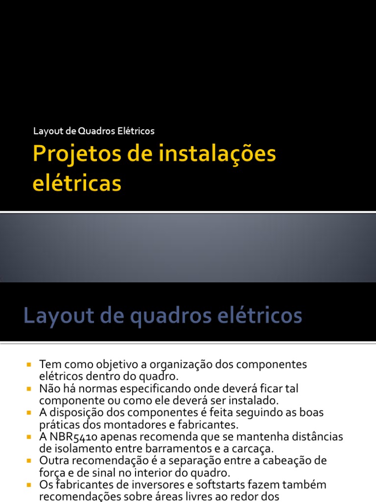 Layout de Quadros Elétricos CCM | PDF | Eletricidade | Bens manufaturados